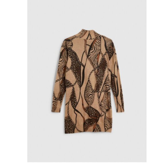 NWT Melanie Lyne Women's Chain & Animal Print Tunic Sweater - Picture 12 of 13